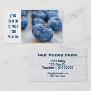 Blueberries On Barnwood Business Card
