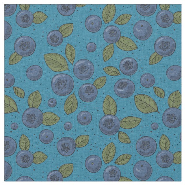 Blueberries on blue fabric (Close Up)