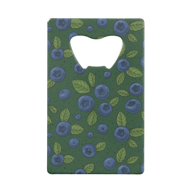 Blueberries on dark green (Front)