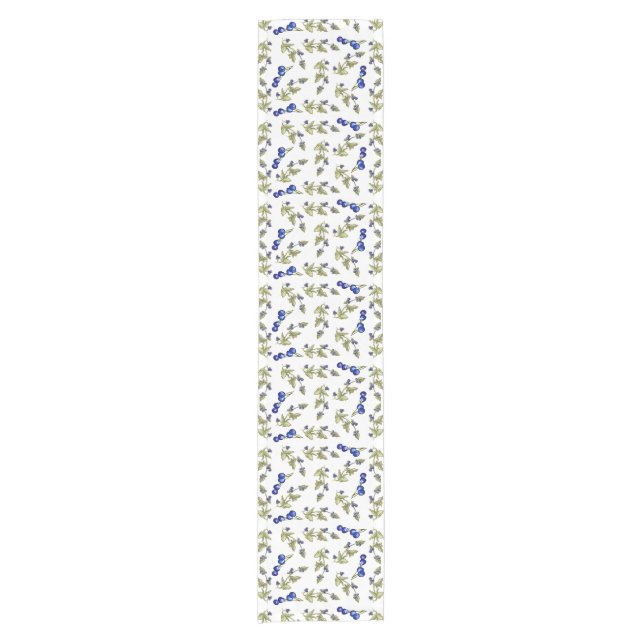 blueberries on vine table runner (Front)