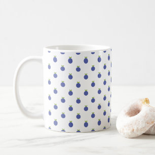 Blueberries polka dots coffee mug