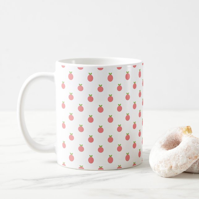Blueberries polka dots coffee mug (With Donut)