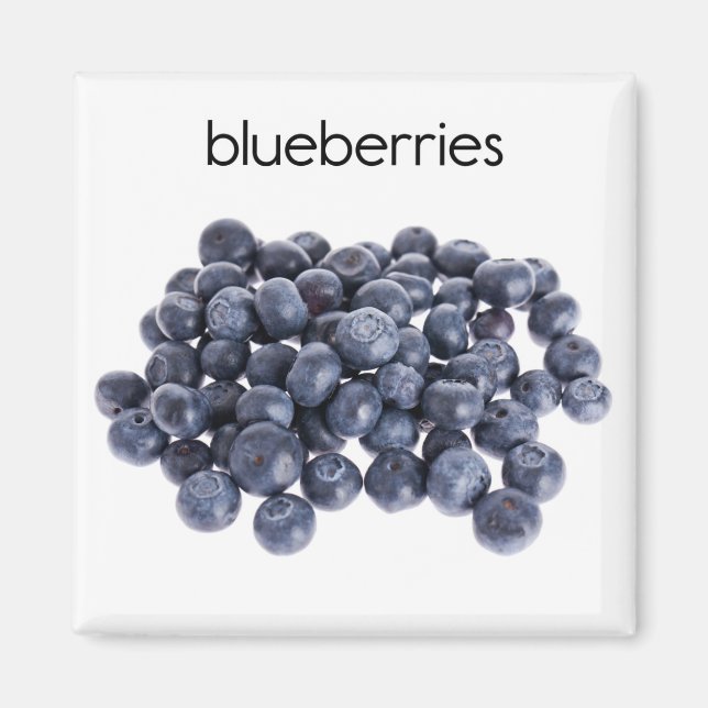 Blueberries Refrigerator Magnet (Front)