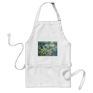 Blueberries, romantic fruit Watercolor painting Standard Apron