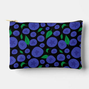 Blueberries Seamless Pattern Accessory Pouch