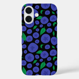 Blueberries Seamless Pattern iPhone 16 Case