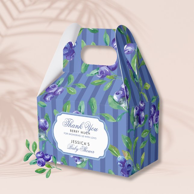Blueberries Thank You Berry Much Baby Shower Favour Box (Creator Uploaded)