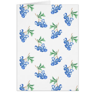 Blueberries Watercolor Pattern