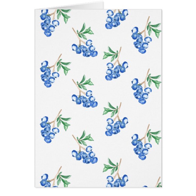 Blueberries Watercolor Pattern (Front)