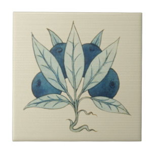 Blueberries William De Morgan Tile