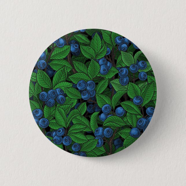 Blueberry 6 Cm Round Badge (Front)