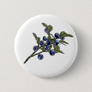 Blueberry 6 Cm Round Badge