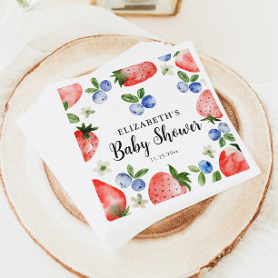 Blueberry and Strawberry Baby Shower Napkin