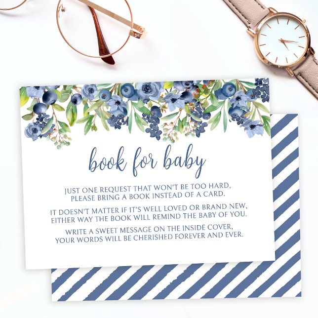 Blueberry baby boy shower book for baby cards (Creator Uploaded)