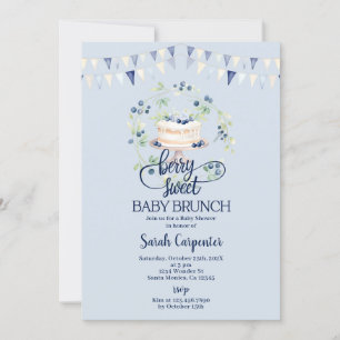 Blueberry Baby Brunch Baby Shower Invitation