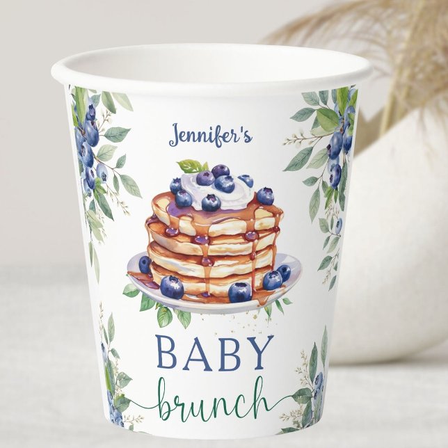 Blueberry Baby Brunch Boy Baby Shower Paper Cups (Creator Uploaded)