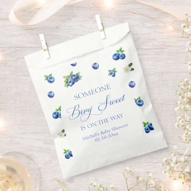 Blueberry Baby Shower  Favour Bags (Clipped)