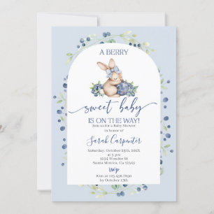 Blueberry Baby Shower Invitation
