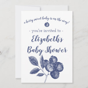 Blueberry Baby Shower Invitation