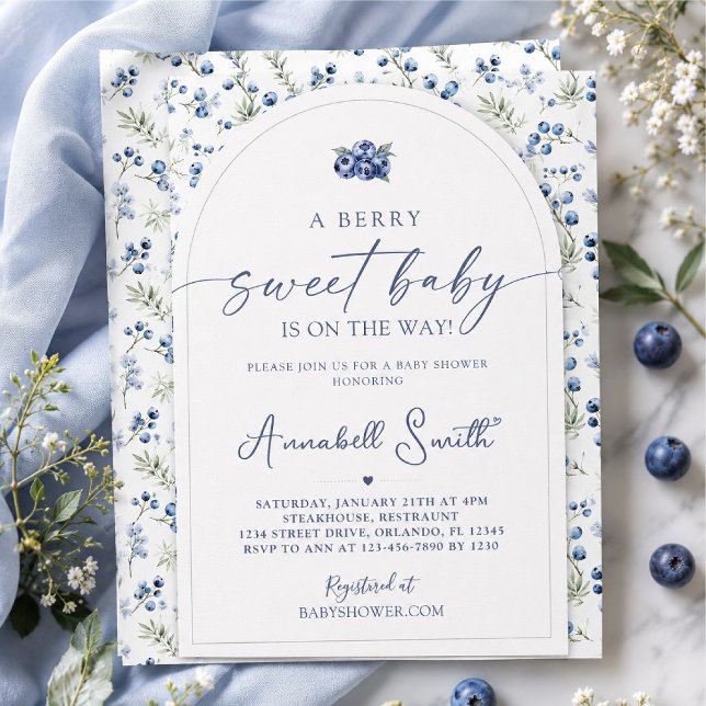 Blueberry Baby SHOWER INVITATION (Creator Uploaded)