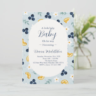 Blueberry Baby Shower Invitation