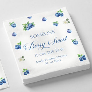 Blueberry Baby Shower Napkin