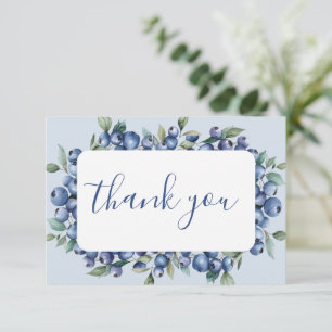 Blueberry Baby Shower Thank You Card