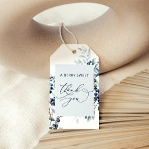 Blueberry Baby Shower Thank You Favour Gift Tags