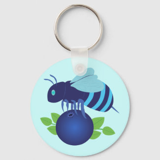 Blueberry Bee Key Ring