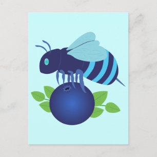 Blueberry Bee Postcard