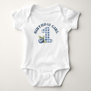 Blueberry Berry First Birthday Baby Bodysuit