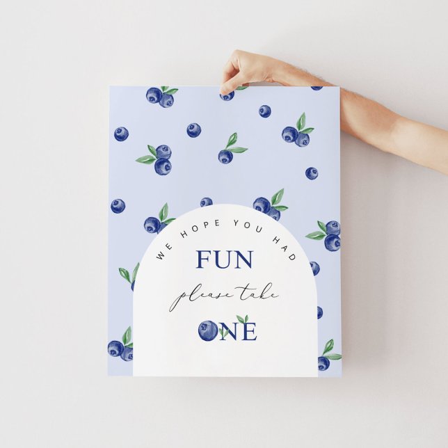 Blueberry berry first birthday Favours take One Poster (Creator Uploaded)