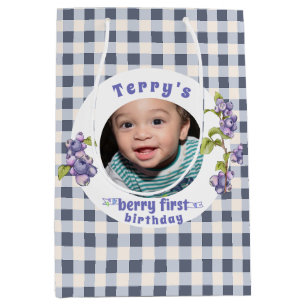 Blueberry Berry First Birthday Medium Gift Bag