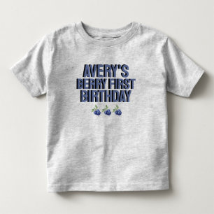 Blueberry Berry First Girl 1st Birthday  Toddler T-Shirt