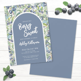 Blueberry Berry Sweet Baby Shower Invitation
