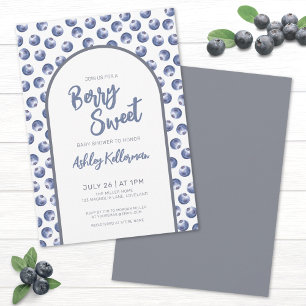 Blueberry Berry Sweet Baby Shower Invitation