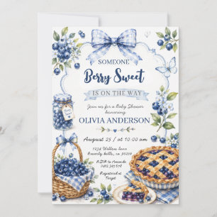 Blueberry Berry Sweet Baby Shower Invitation