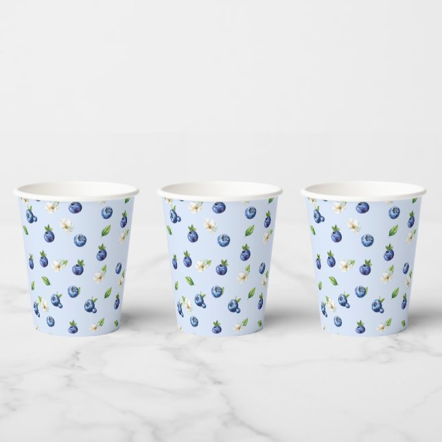 Blueberry Berry Sweet  Baby Shower  Paper Cups (Multi)