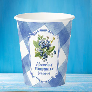 Blueberry Berry Sweet Baby Shower Paper Cups
