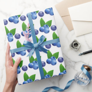 Blueberry Berry Sweet Birthday Party fruit Summer Wrapping Paper