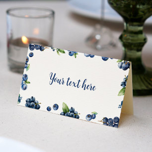 Blueberry Berry Sweet Birthday Party Place Card