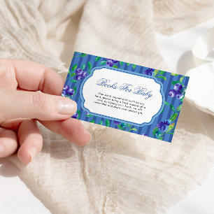 Blueberry Berry Sweet Books For Baby Shower Enclosure Card