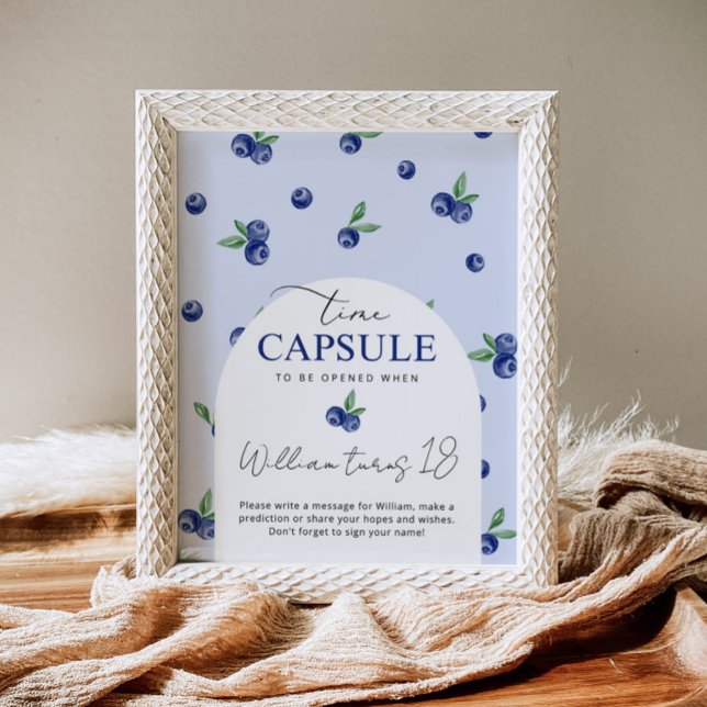 Blueberry berry sweet time capsule birthday poster (Creator Uploaded)