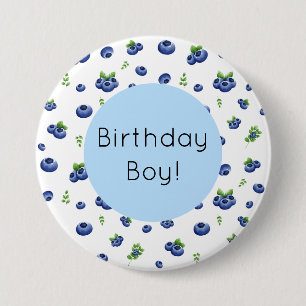 Blueberry Birthday 7.5 Cm Round Badge