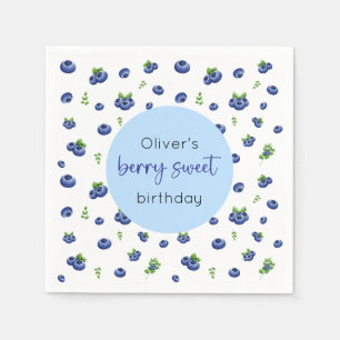 Blueberry Birthday Berry Sweet Napkin
