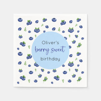 Blueberry Birthday Berry Sweet Napkin