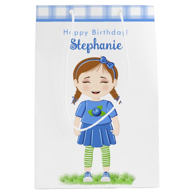 Blueberry Birthday  Medium Gift Bag (Front)