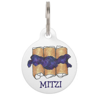 Blueberry Blintz Blintzes NYC Jewish Deli Food Tag