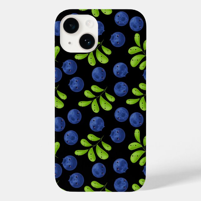 Blueberry Bliss: Fresh Fruit Pattern Design Case-Mate iPhone Case (Back)