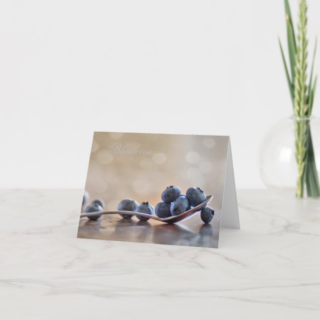 Blueberry Bokeh Note Card (Front)